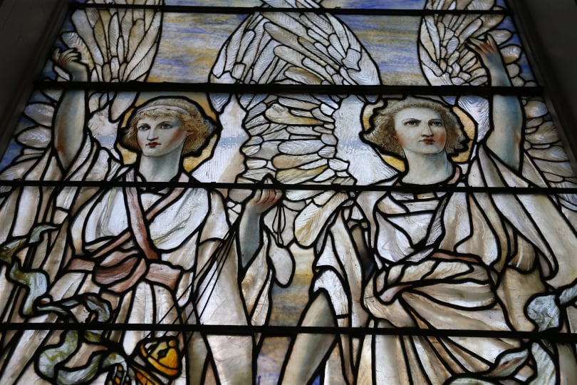 Tiffany stained glass window at First Presbyterian Church